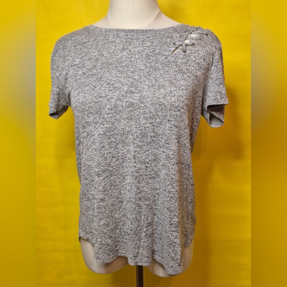 Hollister Must Have Gray Shirt Laced Shoulder